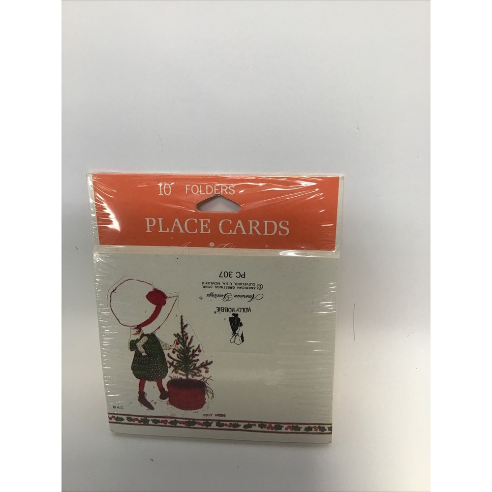 Vintage American Greetings HOLLY HOBBIE Christmas Place Cards 10 Ct NEW Rare